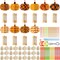 128 Pcs Fall Crafts Pumpkin Wind Chime Making Kit Make Your Own Pumpkin